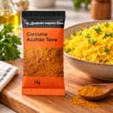 Tempero Cúrcuma (Açafrão da Terra) em Sachê Karpinski 15 g — no preparo com arroz dourado