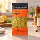Tempero Lemon Pepper em Sachê Karpinski 50 g — na bancada da cozinha