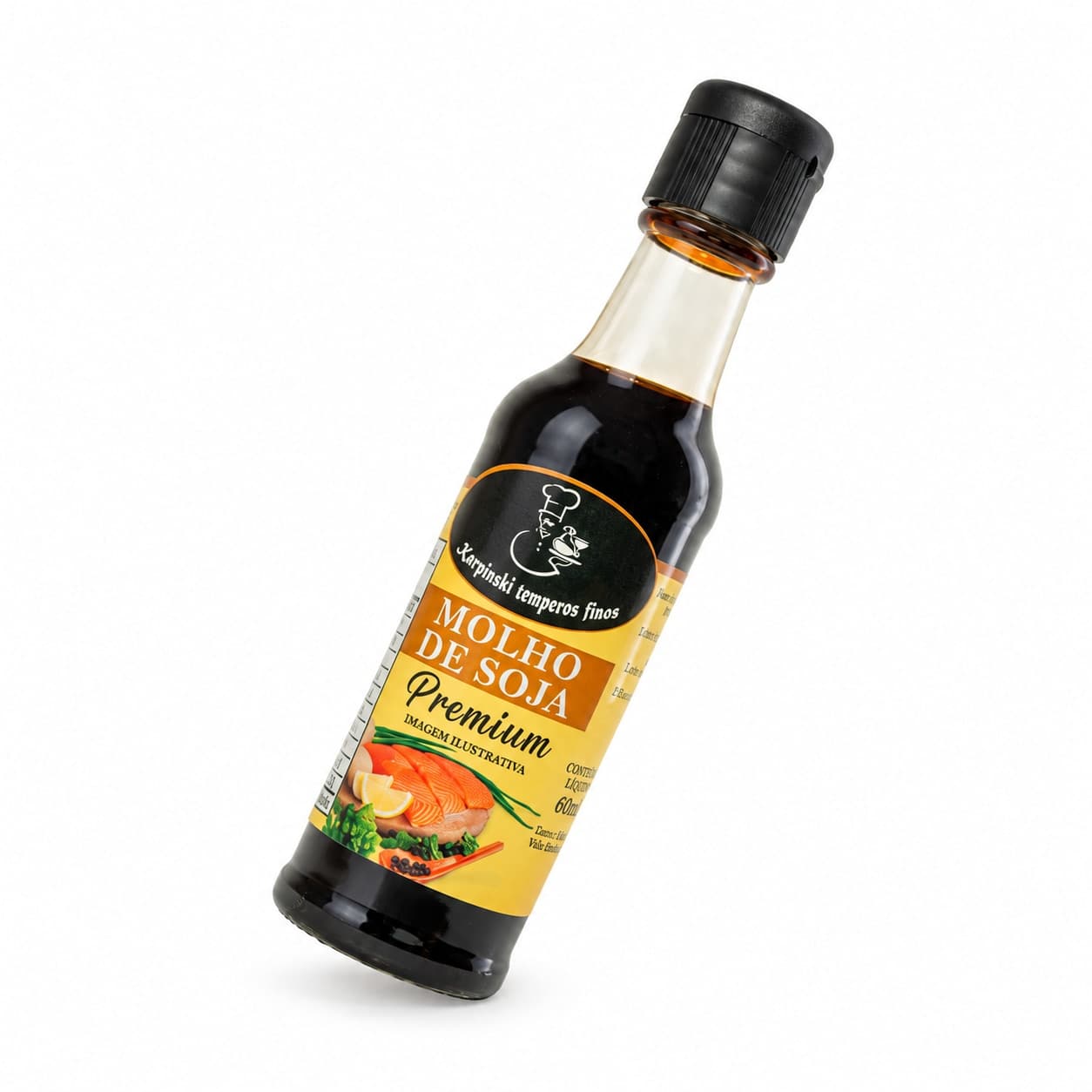 Molho de Soja Karpinski 60 ml — embalagem em fundo branco