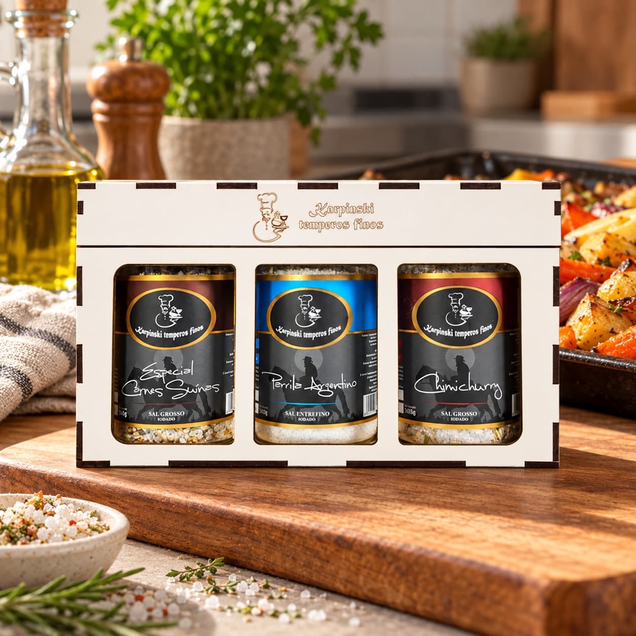 Kit Sabores da Pampa Karpinski — no preparo com legumes assados