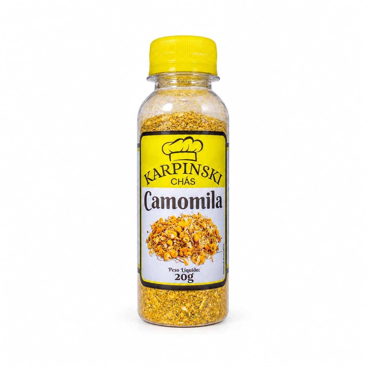 Chá de Camomila Karpinski 20 g — embalagem em fundo branco