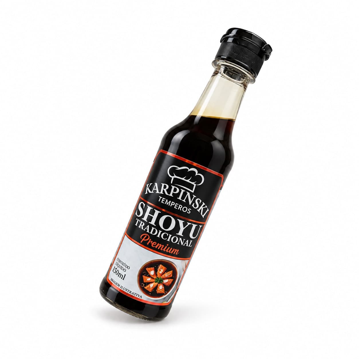 Molho Shoyu Premium Karpinski 150 ml — embalagem em fundo branco