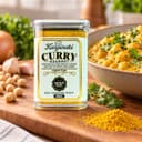 Tempero Curry Gourmet Karpinski 80 g — no preparo com grão-de-bico ao molho cremoso