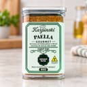 Tempero Paella Gourmet Karpinski 80 g — detalhe da embalagem e do rótulo