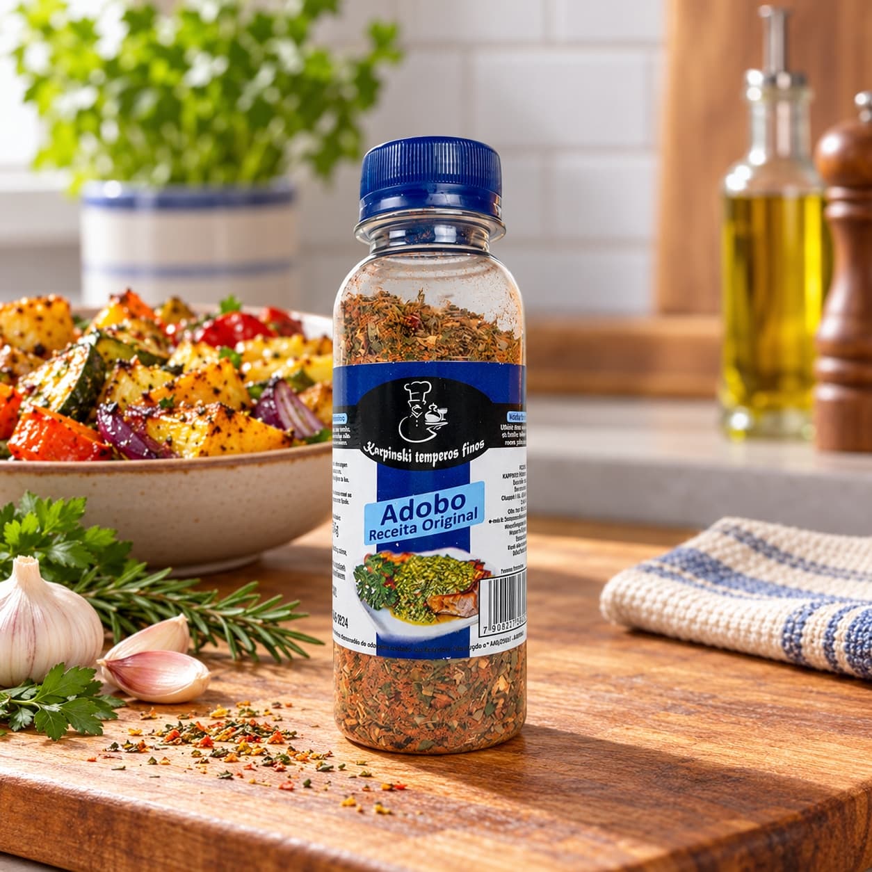 Tempero Adobo Completo Karpinski — no preparo com legumes assados