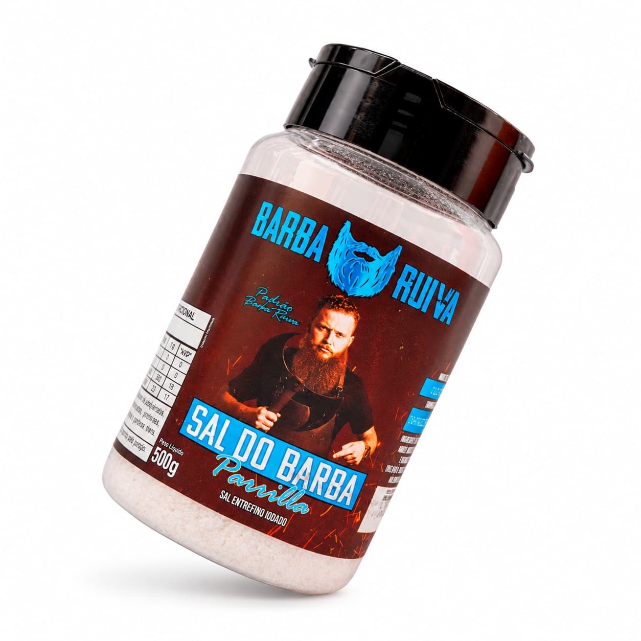 Sal do Barba Parrilla Barba Ruiva 500 g — embalagem em fundo branco