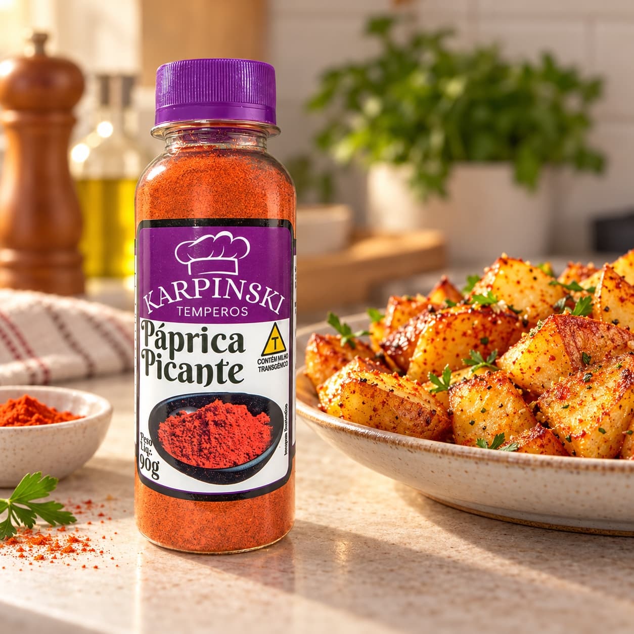 Páprica Picante Karpinski 90 g — com batatas assadas