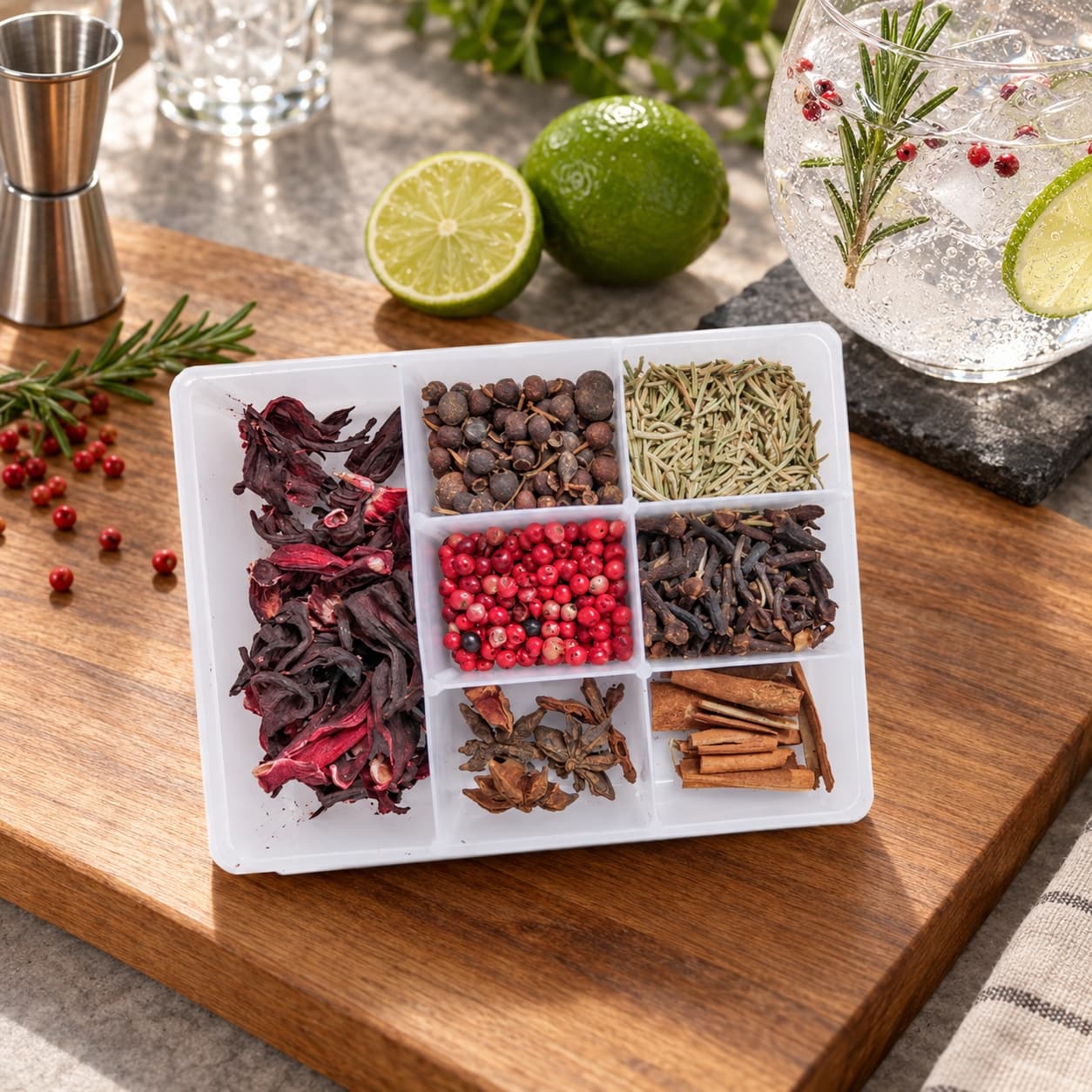 Kit Meu Gin Tônica Basic Karpinski — no preparo com bebida de tônica com gelo
