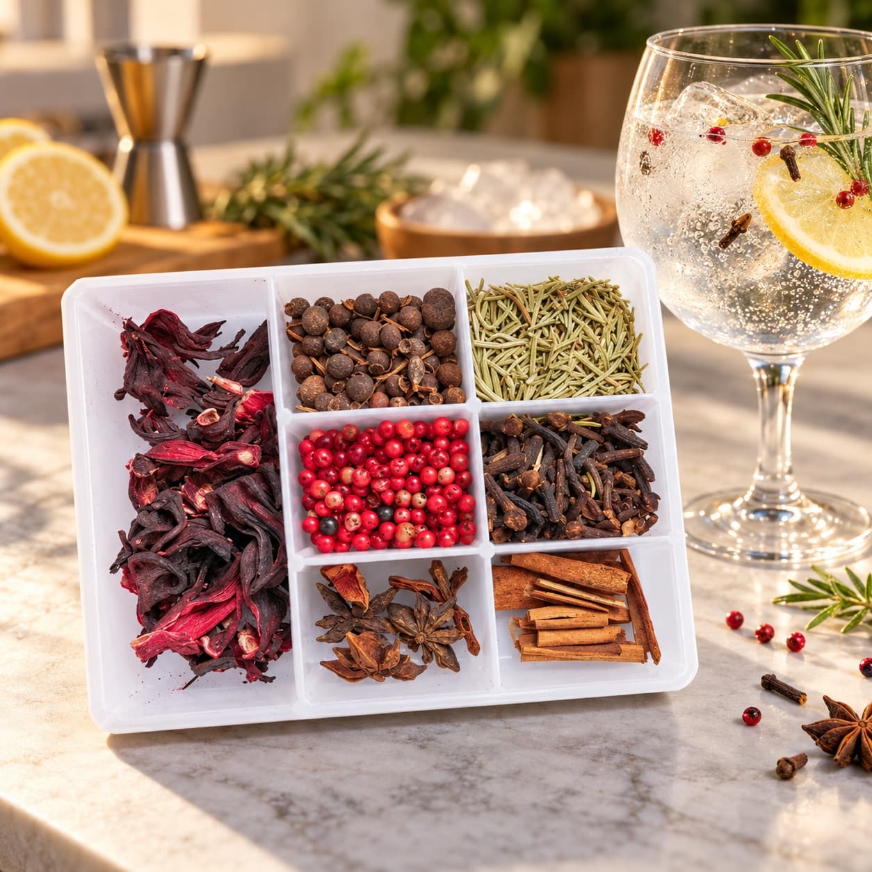 Kit Meu Gin Tônica Basic Karpinski — com bebida de tônica com gelo