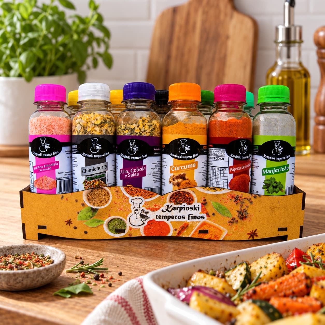 Kit de Temperos Tradicional Cru Karpinski — no preparo com legumes assados