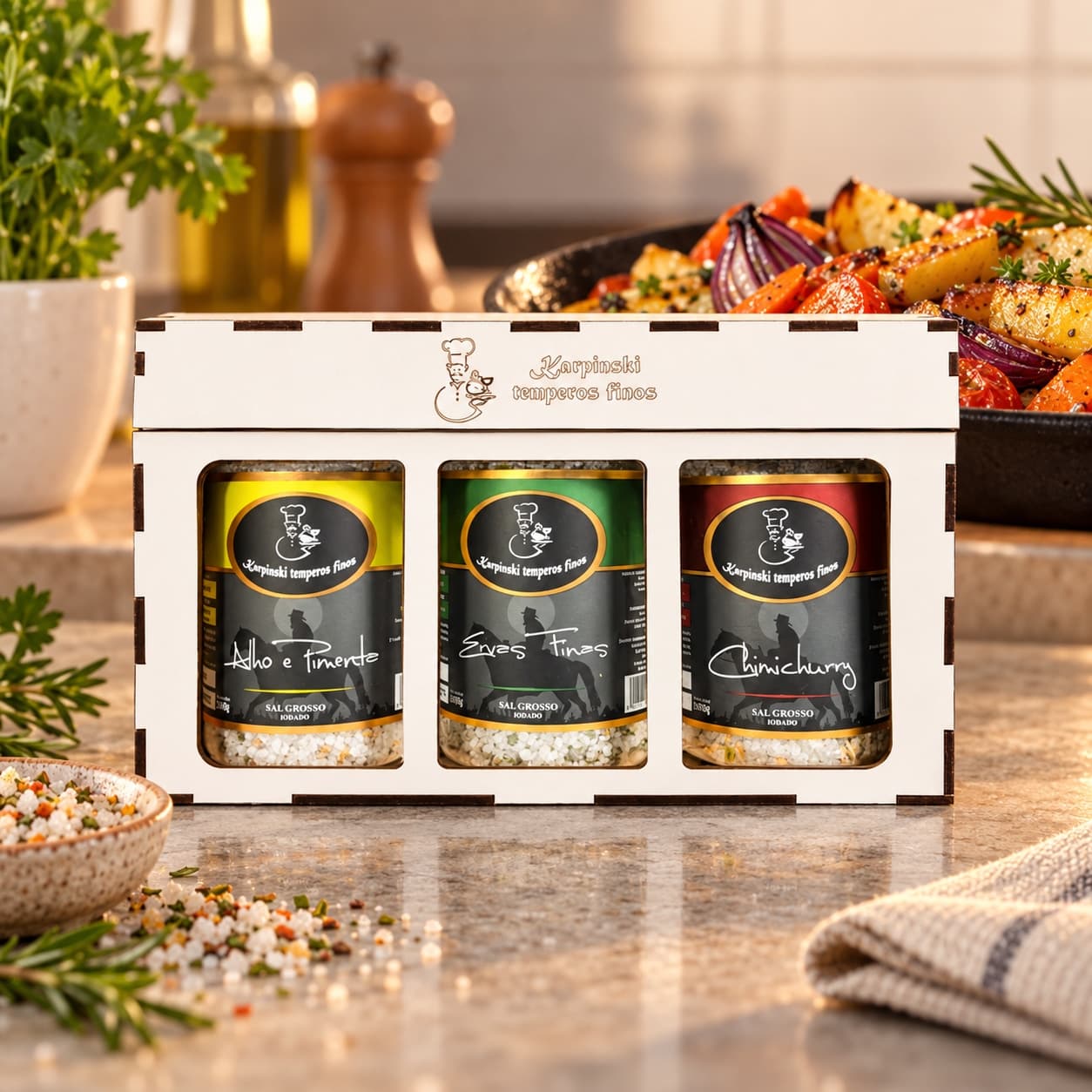 Kit Toque Gourmet Karpinski — com legumes assados