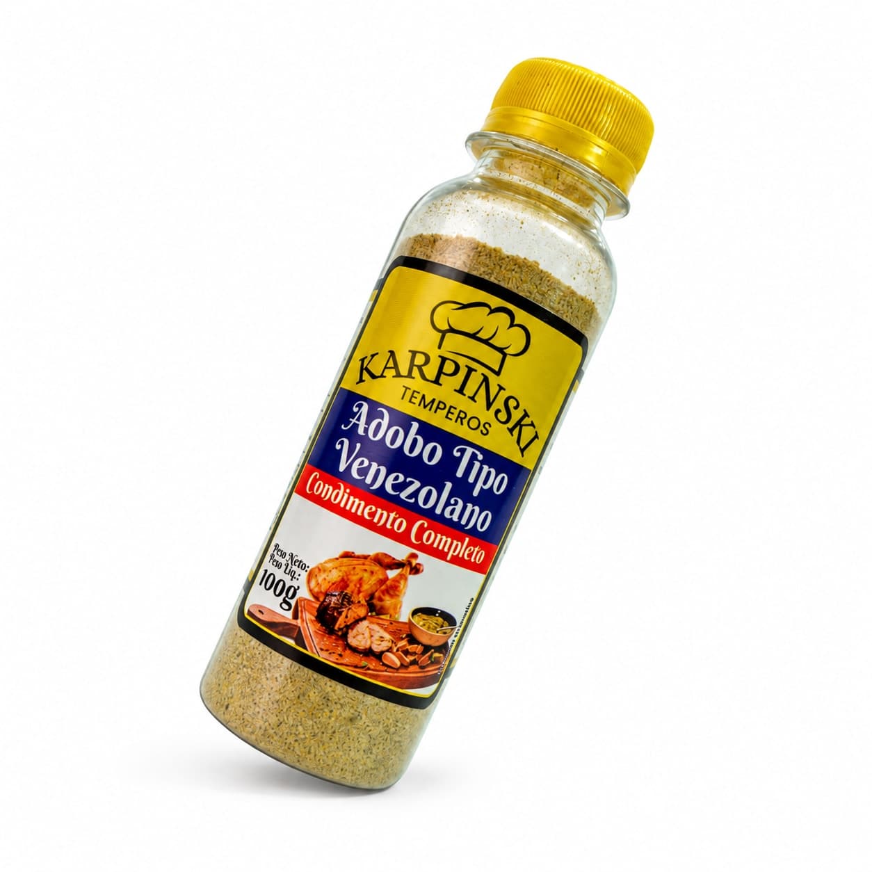 Tempero Adobo Venezolano Completo Karpinski 100 g — embalagem em fundo branco