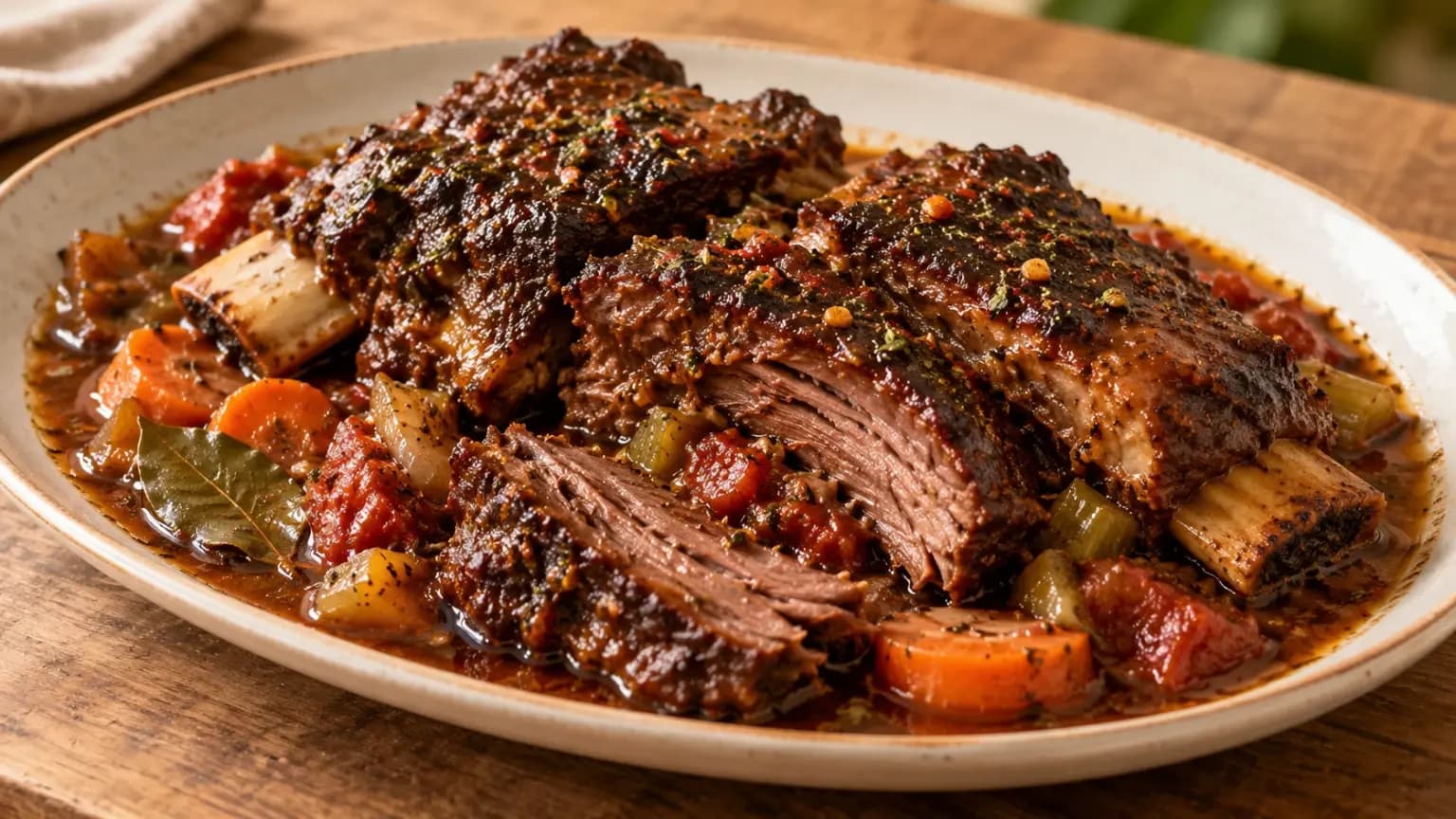 Costela Bovina ao Vinho Tinto com Chimichurri Gourmet