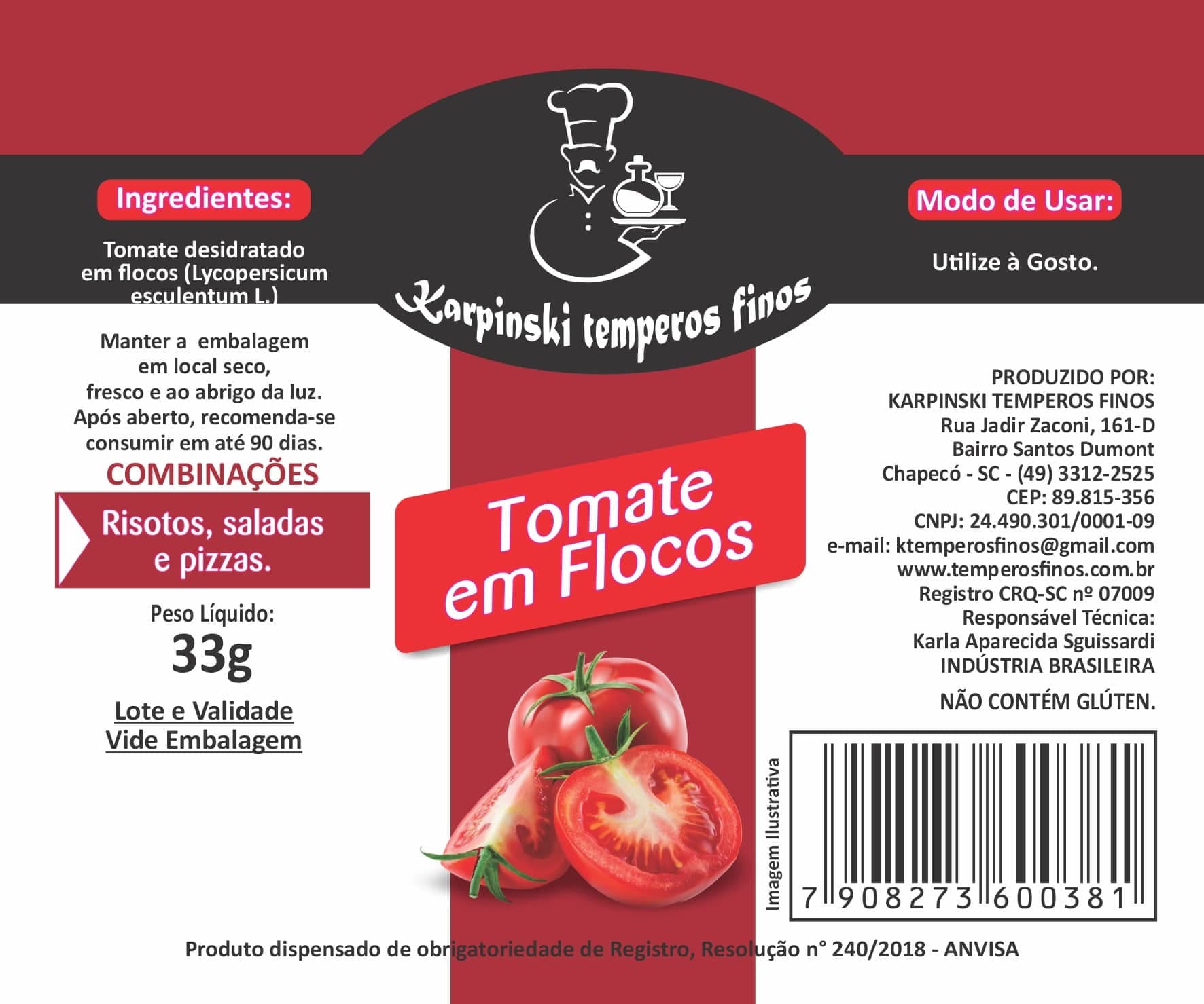 Tomate em Flocos